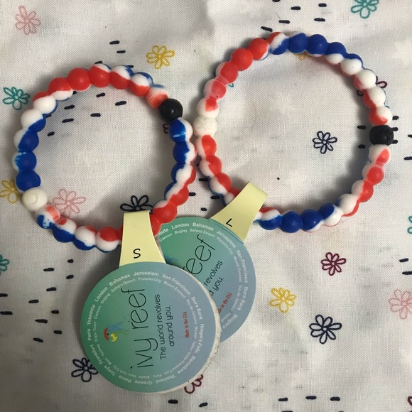 Red White and Blue Ivy Reef Lokia Jelly Bracelets - Picture 2 of 5